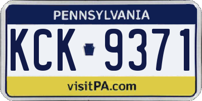 PA license plate KCK9371