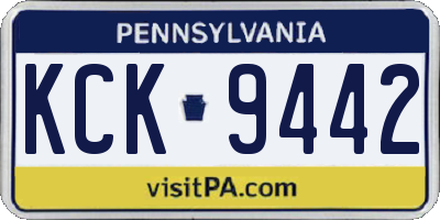 PA license plate KCK9442