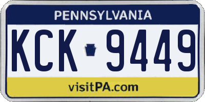 PA license plate KCK9449