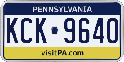 PA license plate KCK9640