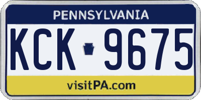 PA license plate KCK9675