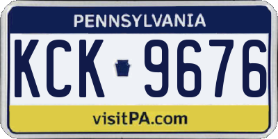 PA license plate KCK9676