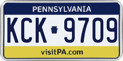 PA license plate KCK9709