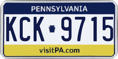 PA license plate KCK9715