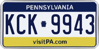 PA license plate KCK9943