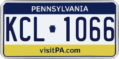 PA license plate KCL1066