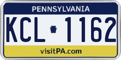 PA license plate KCL1162