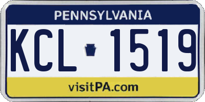 PA license plate KCL1519
