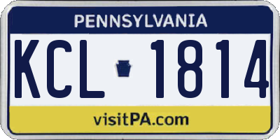 PA license plate KCL1814