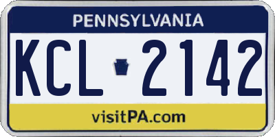 PA license plate KCL2142