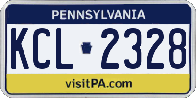 PA license plate KCL2328
