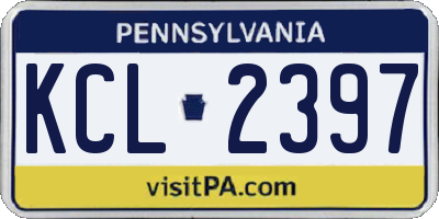 PA license plate KCL2397