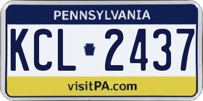 PA license plate KCL2437