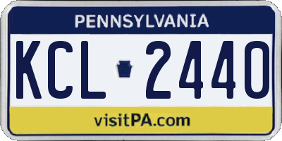 PA license plate KCL2440