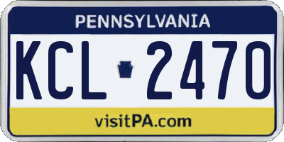 PA license plate KCL2470