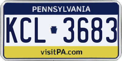 PA license plate KCL3683