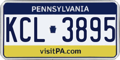 PA license plate KCL3895