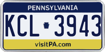 PA license plate KCL3943