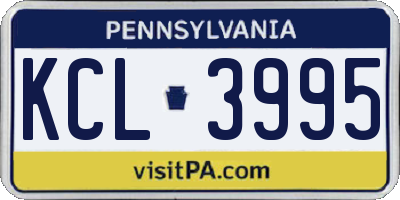 PA license plate KCL3995