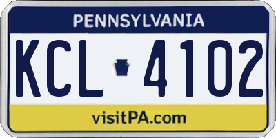 PA license plate KCL4102