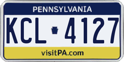 PA license plate KCL4127