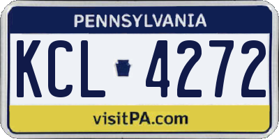 PA license plate KCL4272