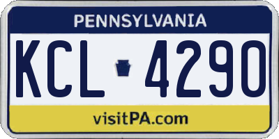 PA license plate KCL4290