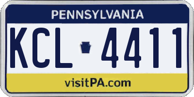 PA license plate KCL4411