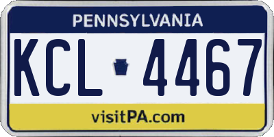 PA license plate KCL4467