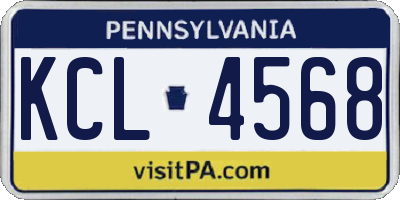 PA license plate KCL4568