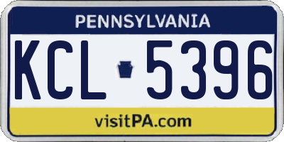 PA license plate KCL5396