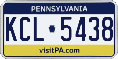 PA license plate KCL5438