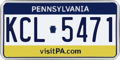 PA license plate KCL5471