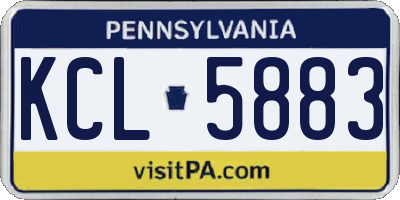PA license plate KCL5883
