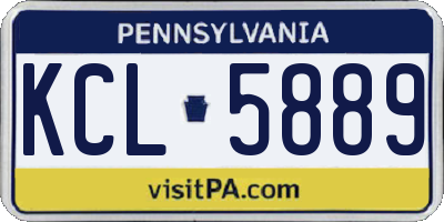 PA license plate KCL5889