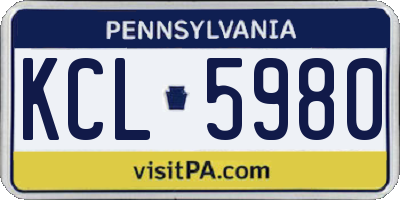 PA license plate KCL5980