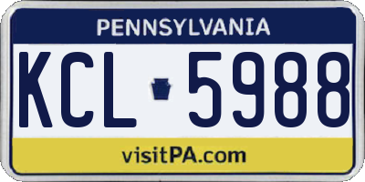 PA license plate KCL5988