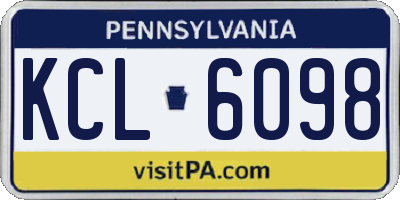 PA license plate KCL6098