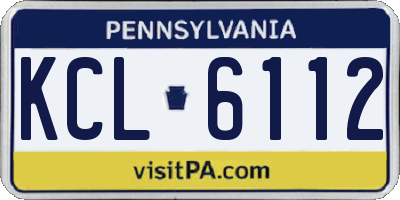 PA license plate KCL6112