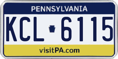 PA license plate KCL6115