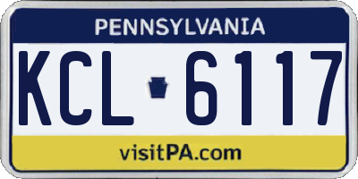 PA license plate KCL6117
