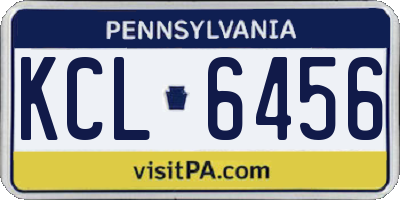 PA license plate KCL6456