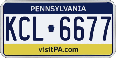 PA license plate KCL6677