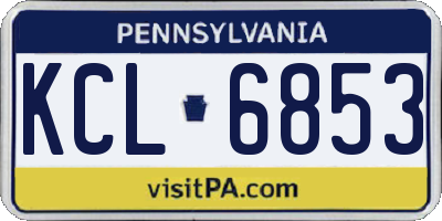 PA license plate KCL6853