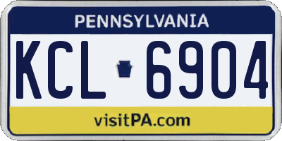PA license plate KCL6904