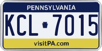 PA license plate KCL7015