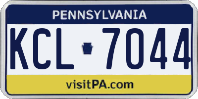 PA license plate KCL7044