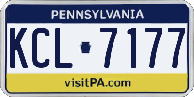 PA license plate KCL7177
