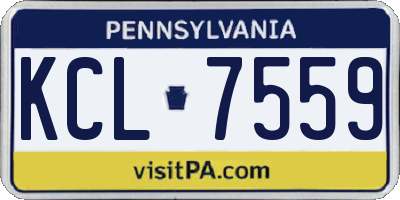 PA license plate KCL7559