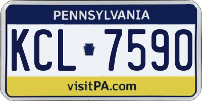 PA license plate KCL7590